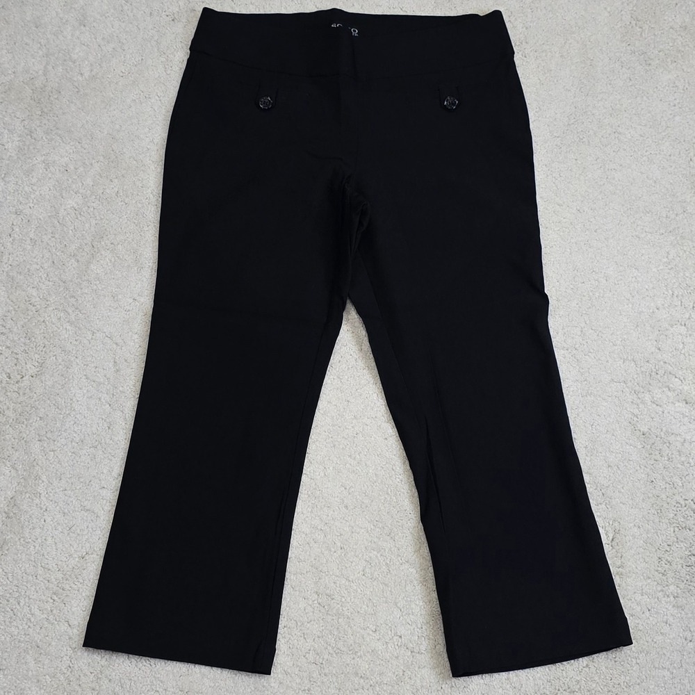 SOHO APPAREL‎ LTD Black Pull-on Cropped Dress Pants Womens Size Medium